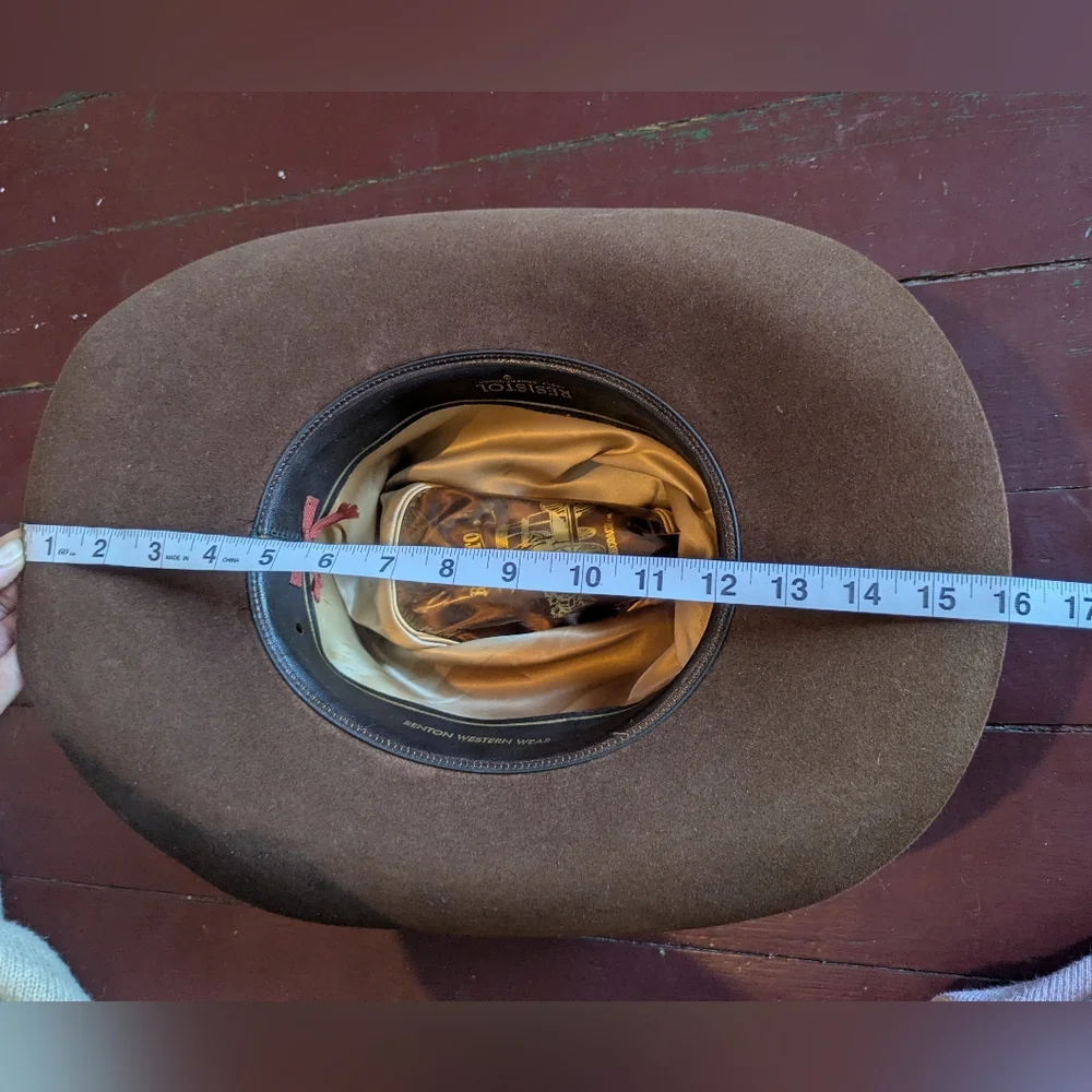 Vintage Resistol Stetson Brown Feather Western Cowboy Hat Self Conforming 7 3/8